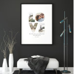 Liebe 4 Foto Modernes personalisiertes Geschenk Künstlicher Leinwanddruck<br><div class="desc">Love 4 Foto modern personalised anniversary,  wedding,  birthday or Christmas gift for the one you love.</div>