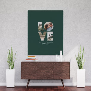 Liebe 4 Foto Modernes, personalisiertes Geschenkpr Leinwanddruck