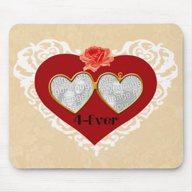Liebe 4 je Locket-Maus-Pad Mousepad (Vorne)