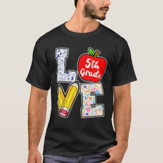 Liebe 5. Stufe zurück zum Geschenk des Lehrers T-Shirt