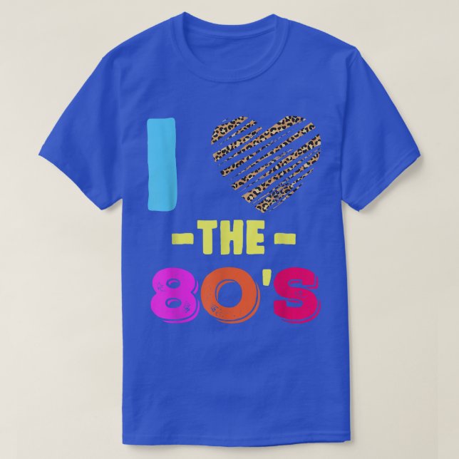 Liebe 80er Disco Musik Leopard T-Shirt (Design vorne)