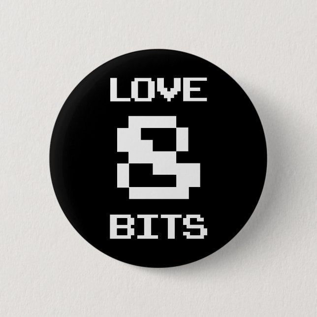 Liebe 8 Bits Button (Vorderseite)