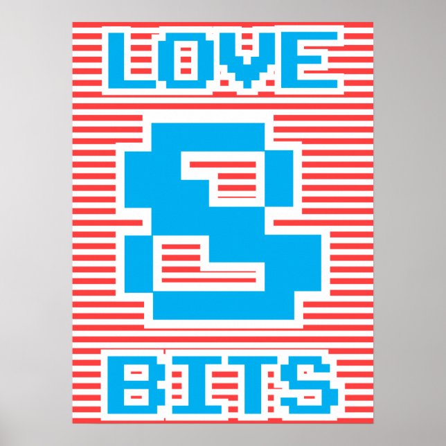 Liebe 8 Bits Poster (Vorne)