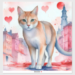 Liebe a Cat Aufkleber