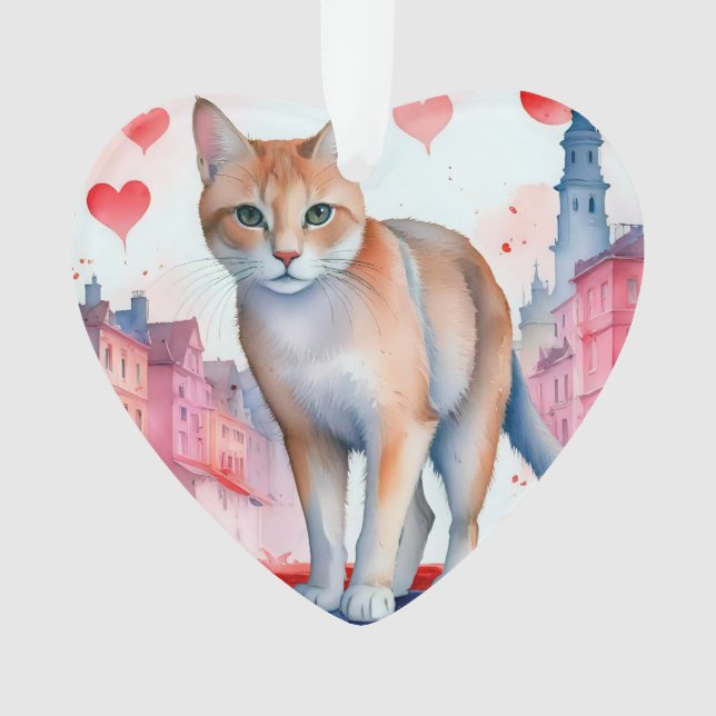 Liebe a Cat Ornament (Vorderseite)