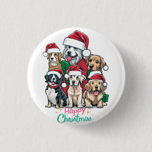 Liebe A Christmas Puppy Button