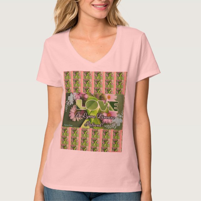 Liebe-A-Lyme-Erkrankung T - Shirt der erwachsenen  (Vorderseite)