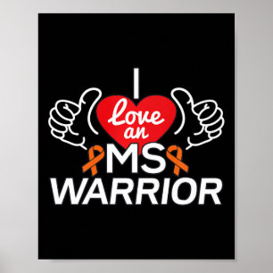 Liebe A Multiple Sklerose Frau Warrior Poster