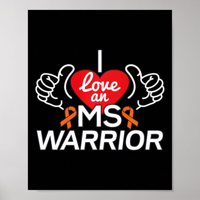 Liebe A Multiple Sklerose Frau Warrior Poster (Vorne)