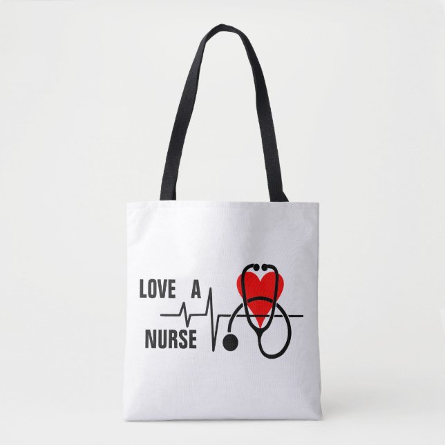 Liebe a Nurse Heart Stethoscope Design (Vorderseite)