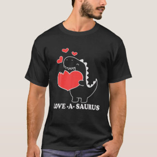 Liebe A Saurus Funny Valentinstag Dinosaur T Rex T-Shirt