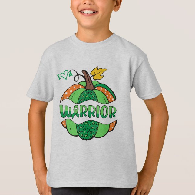 Liebe a Warrior Pumpkin - Green T-Shirt (Vorderseite)