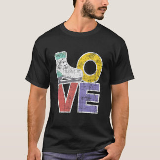 Liebe Abbildung Ice Skaten Skate Tanztanzer T-Shirt