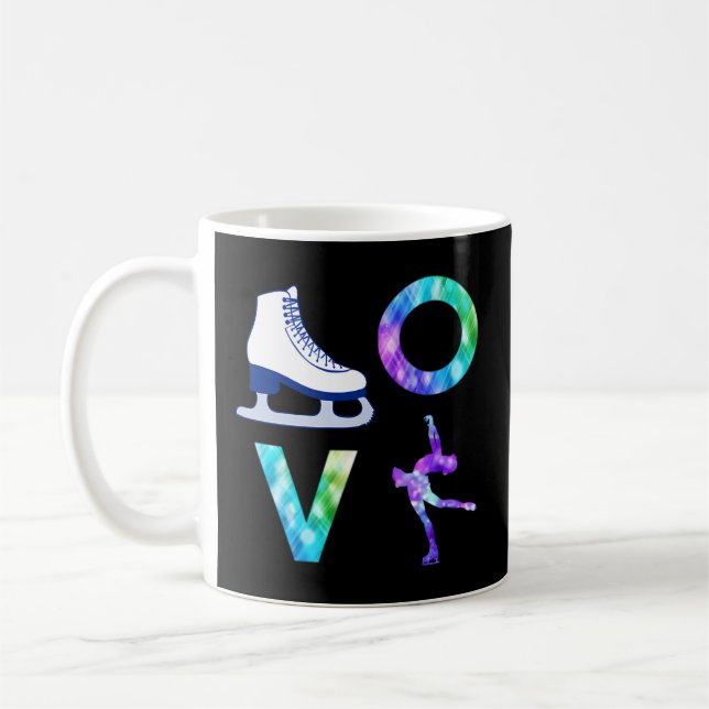 Liebe Abbildung Skaten Ice Skater Kaffeetasse (Links)