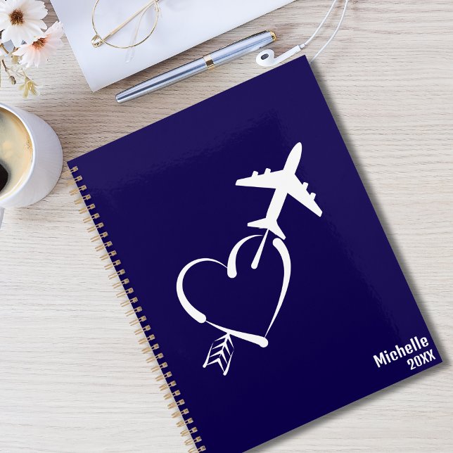 Liebe & Abenteuer, Herz mit Pfeil und Flugzeug, Bl Planer (Von Creator hochgeladen)