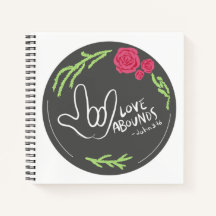 Liebe Abounds Floral ASL Notebook