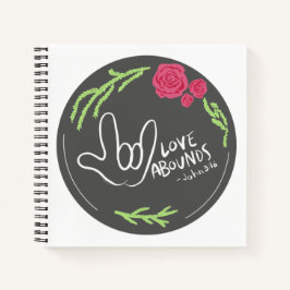 Liebe Abounds Floral ASL Notebook Notizbuch