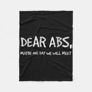 Liebe Abs vielleicht eines Tages werden wir Gym T- Fleecedecke