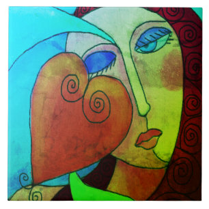 Liebe Abstraktes Digitalbild Fliese