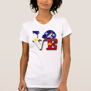 LIEBE Acadiana Franzosen Louisiana T-Shirt