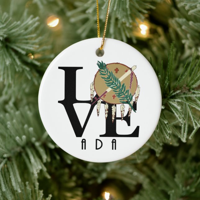 LIEBE Ada Oklahoma Keramik Ornament (Baum)
