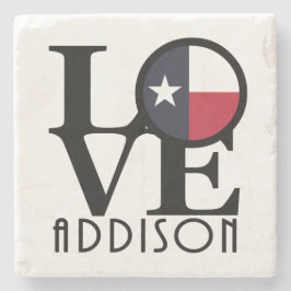 LIEBE Addison Texas Steinuntersetzer