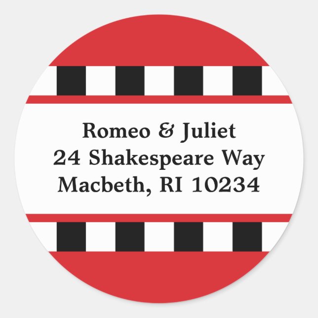 Liebe! Adressenaufkleber - Rot Runder Aufkleber (Vorderseite)