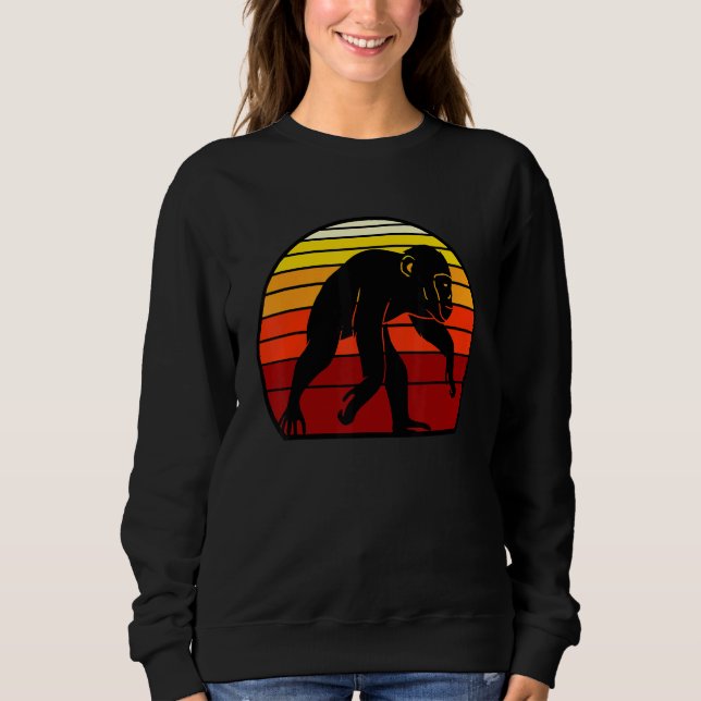 Liebe Affen Space Chimpanze Sweatshirt (Vorderseite)