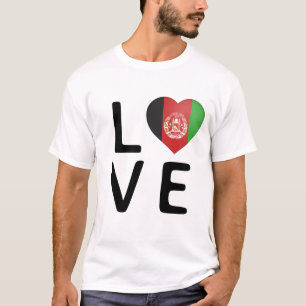 Liebe - Afghanistan-Flagge T-Shirt