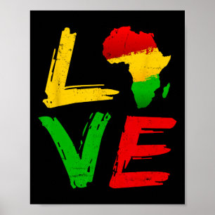 Liebe Africa Black History Monte African American  Poster
