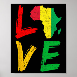 Liebe Afrika Black History Month Afroamerikaner M Poster