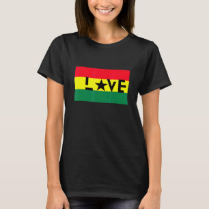 Liebe Afrika Flag Proud Melanin Afrika Ghana Karte T-Shirt