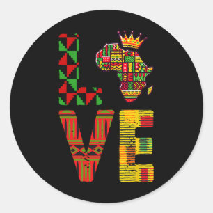 Liebe Afrika im Jüdischen Raum Schwarze Geschichte Runder Aufkleber