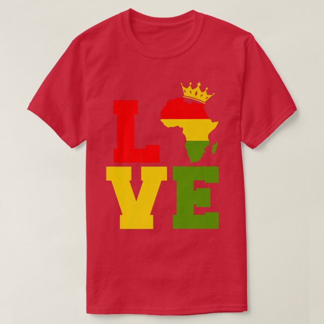 Liebe Afrika Schwarze Geschichte Monat 2022 Afrika T-Shirt (Design vorne)