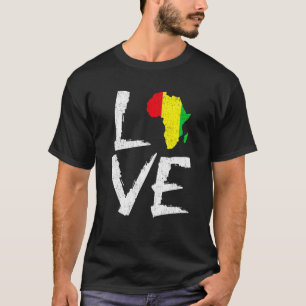 Liebe Afrika Schwarze Geschichte Monat Afrikanisch T-Shirt