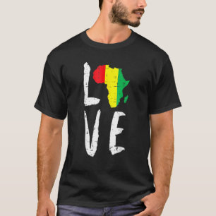 Liebe Afrika Schwarze Geschichte Monat Afrikanisch T-Shirt