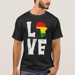 Liebe Afrika Schwarze Geschichte Monat Afrikanisch T-Shirt