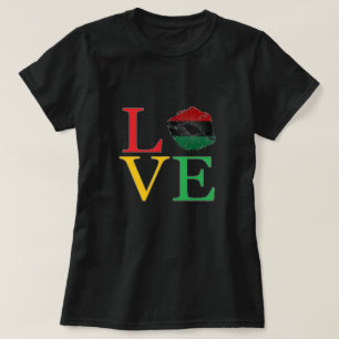 LIEBE Afrozentrische Lippen T - Shirt