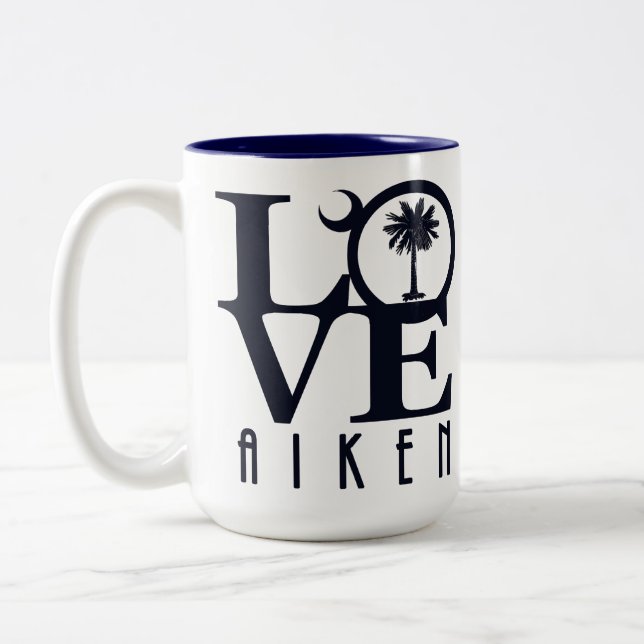 LIEBE Aiken South Carolina 15oz Zweifarbige Tasse (Links)