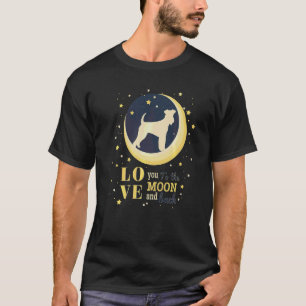 Liebe Airedale König der Terrier zum Mond T-Shirt