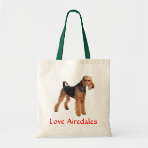 Liebe Airedale Terrier Welpen Hund Canvas-Tasche Tragetasche