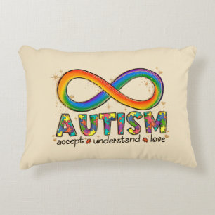 Liebe akzeptieren - Unendlichkeit des Autismus Dekokissen