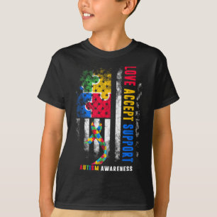 Liebe Akzeptieren Unterstützung Autismus Aufklärun T-Shirt