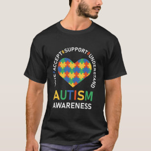 Liebe Akzeptieren Unterstützung Autismus Shirt Aut