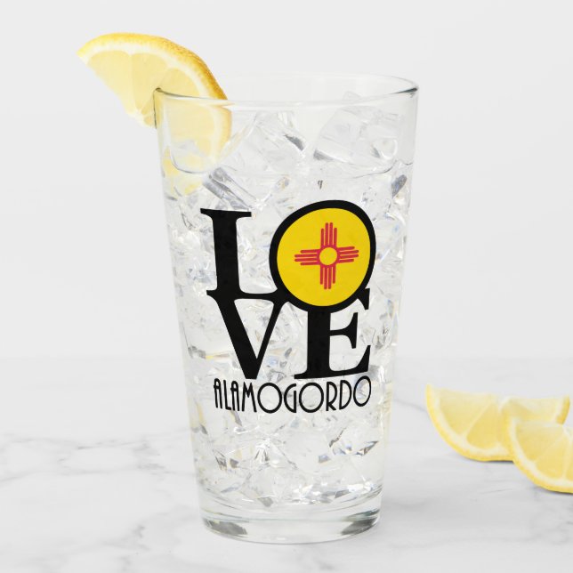 LIEBE Alamogordo New Mexico Glas (Vorderseite Ice)