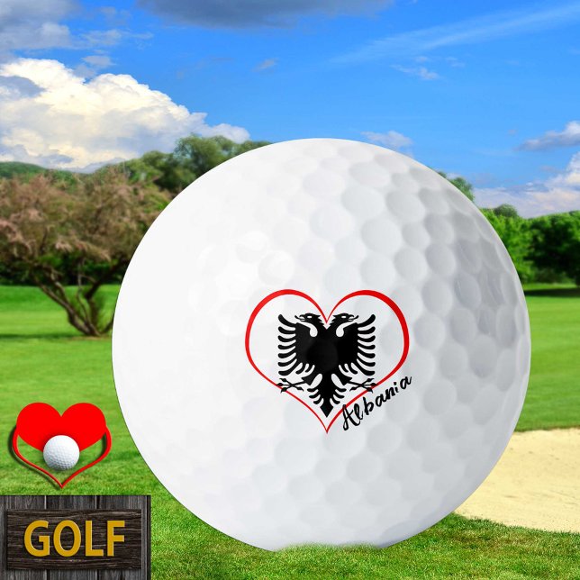 Liebe Albanien Golf Balls, albanische Flagge, Herz Golfball (Von Creator hochgeladen)