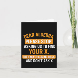 Liebe Algebra Frag mir auf, deine X-Math zu finden Karte