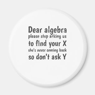 Liebe Algebra Frage uns auf, Ihr X zu finden Magnet