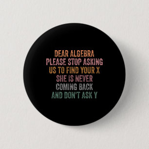Liebe Algebra Lustige Sarkastische Schule Sagt Für Button