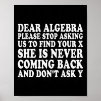 Liebe Algebra Lustiger Sarkastischer Schul-Spruch 